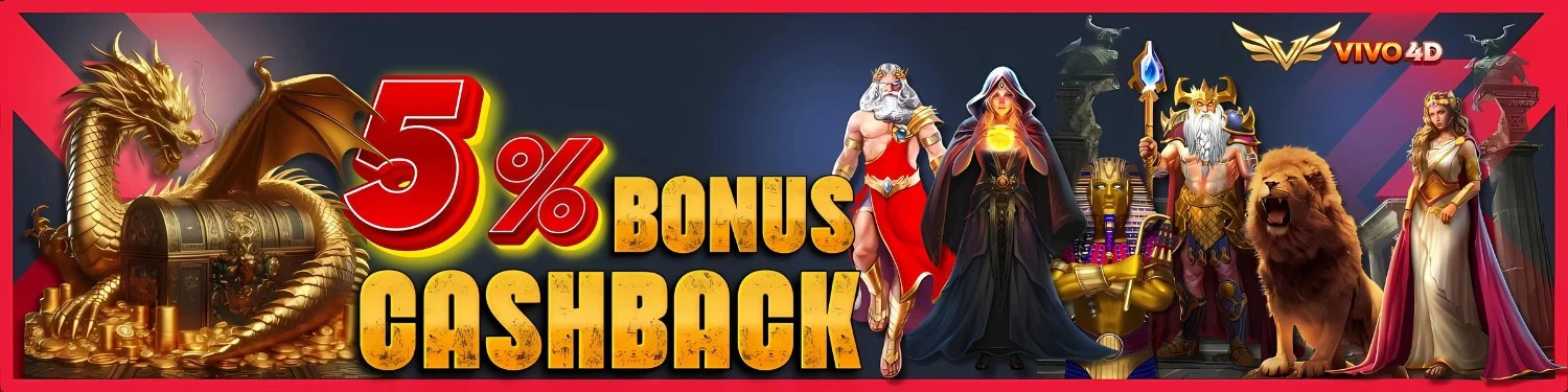 BONUS CASHCBACK MINGGUAN 5%